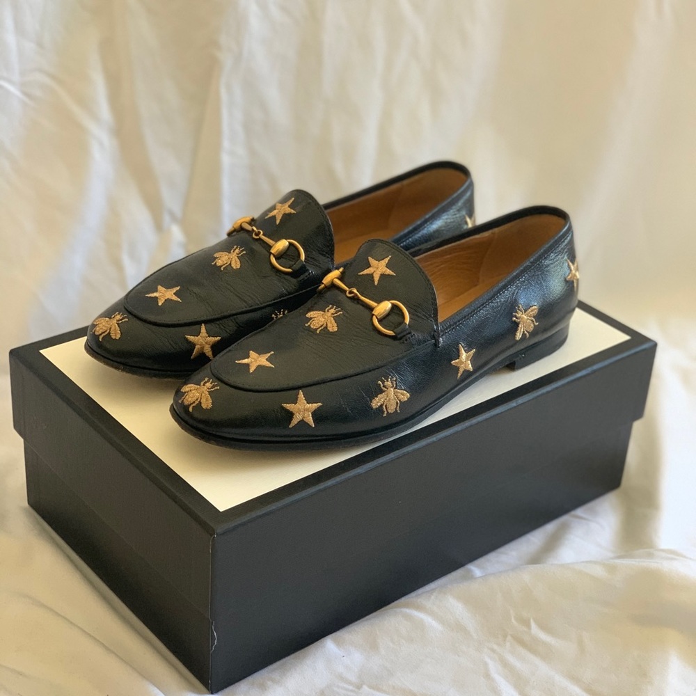 Gucci Jordaan Loafers - bees and stars